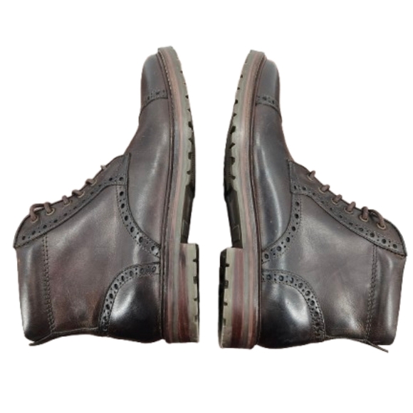 Florsheim Men's Fenway Cap Toe Brown Leather Boot Size 8D - Picture 9 of 13